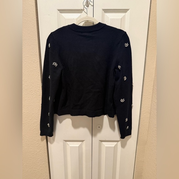 NWT Aqua Bow Embellished Cardigan Black , size Small - Picture 4 of 15